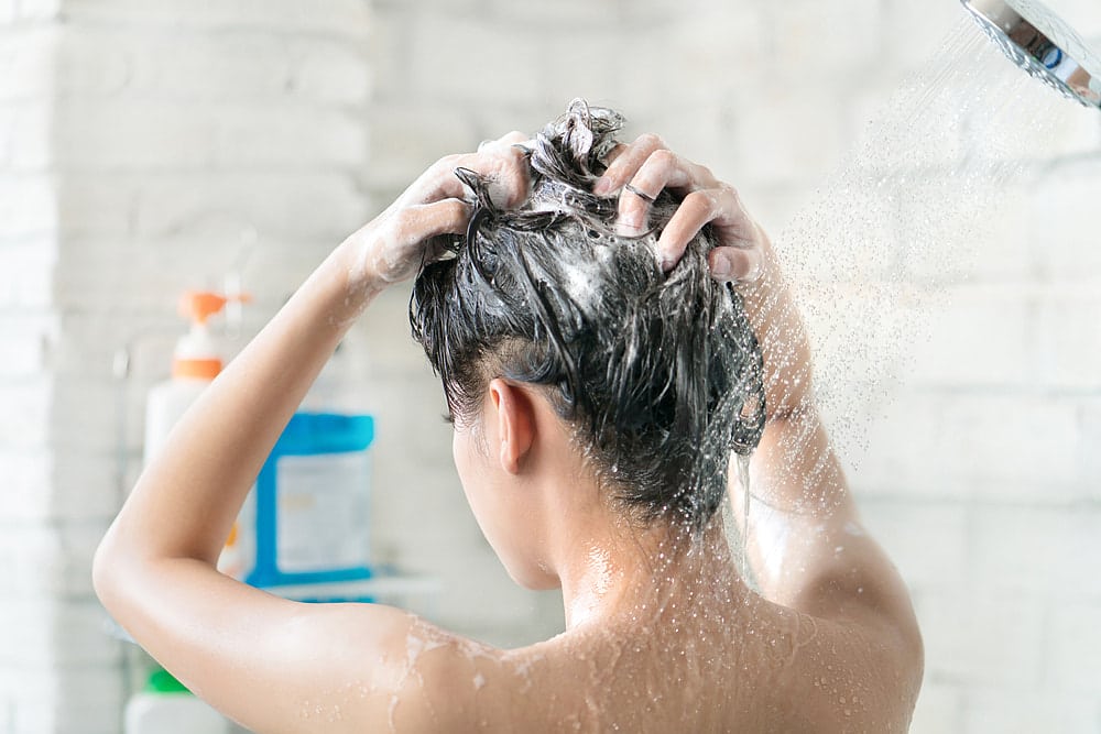 Not washing your hair thoroughly