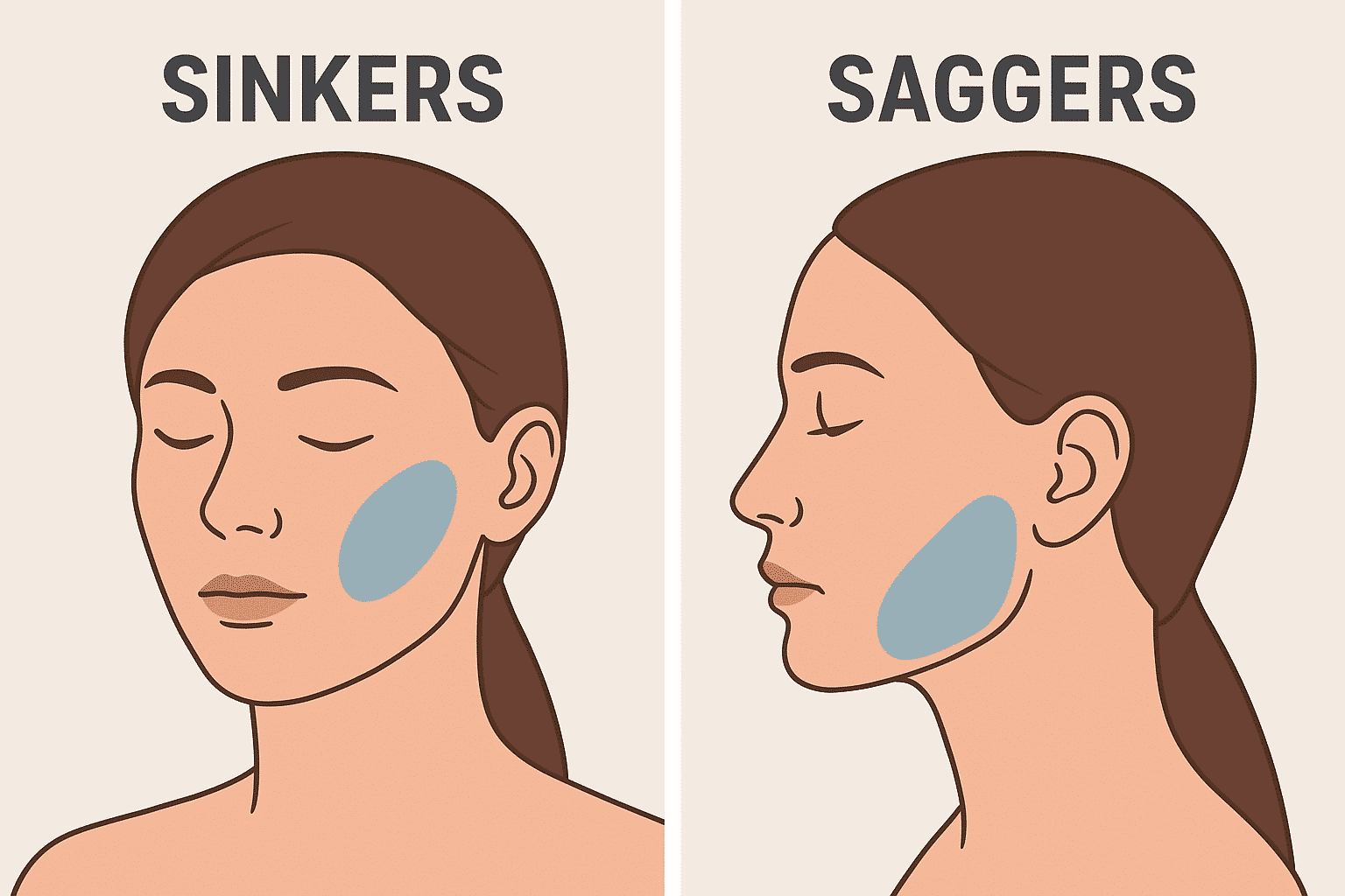 HA 5 Point Lift Structure for Sinkers and Saggy Skin