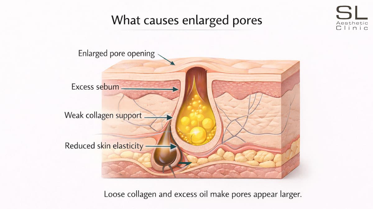 What Causes Enlarged Pores Diagram