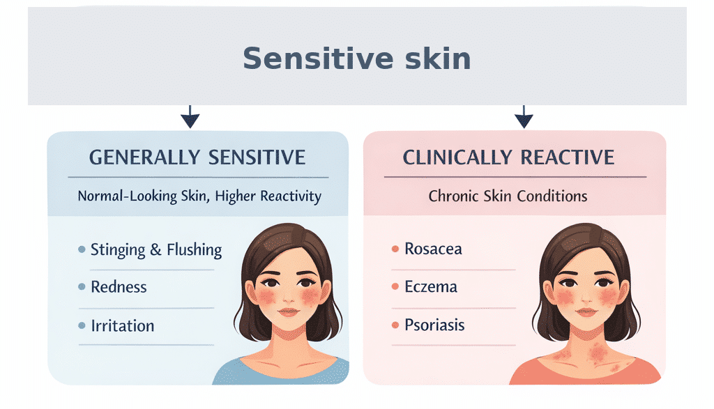 Sensitive Skin Distinction, Generally Sensitive or Clinically Reactive