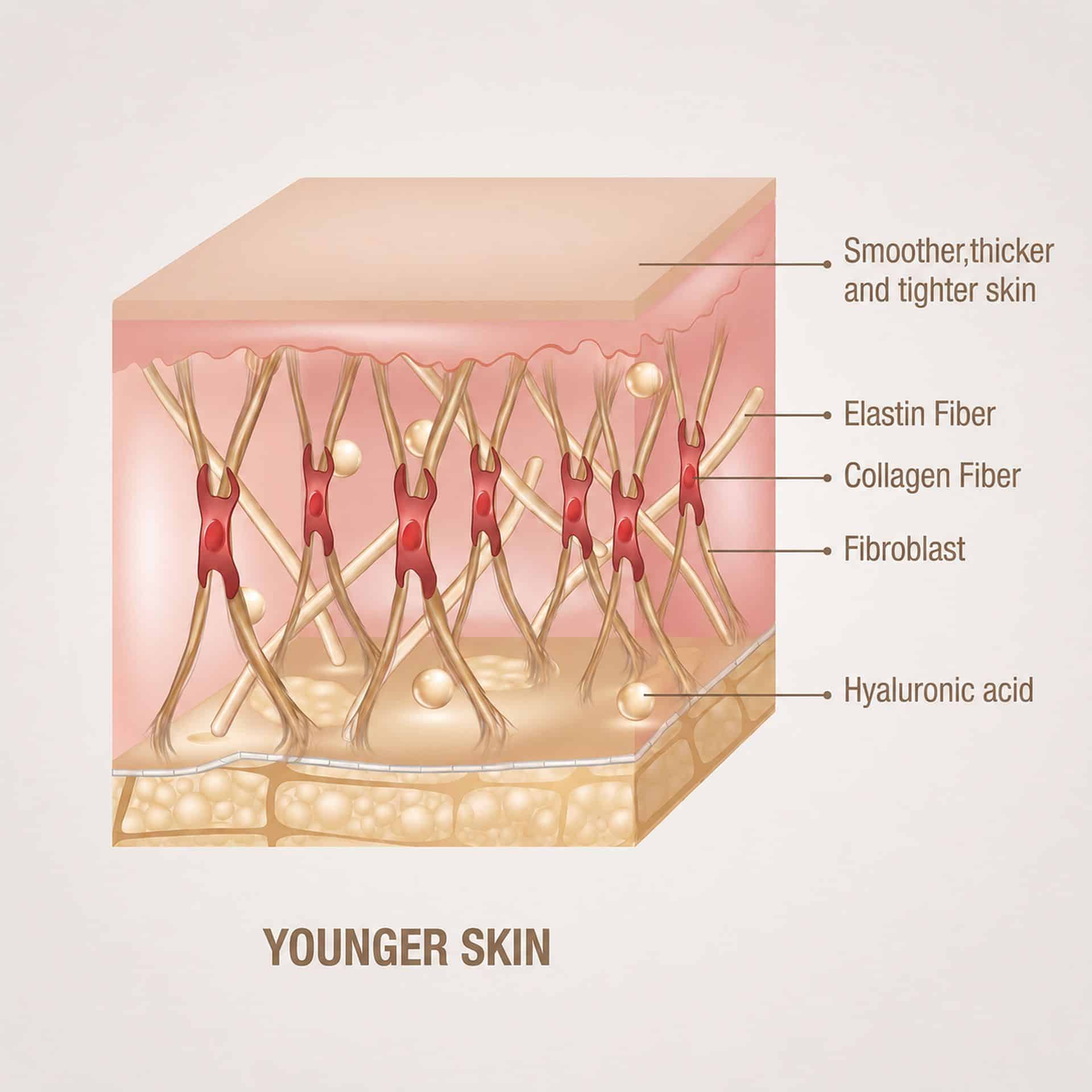 An infographics showing the Progressive result for a Younger skin.