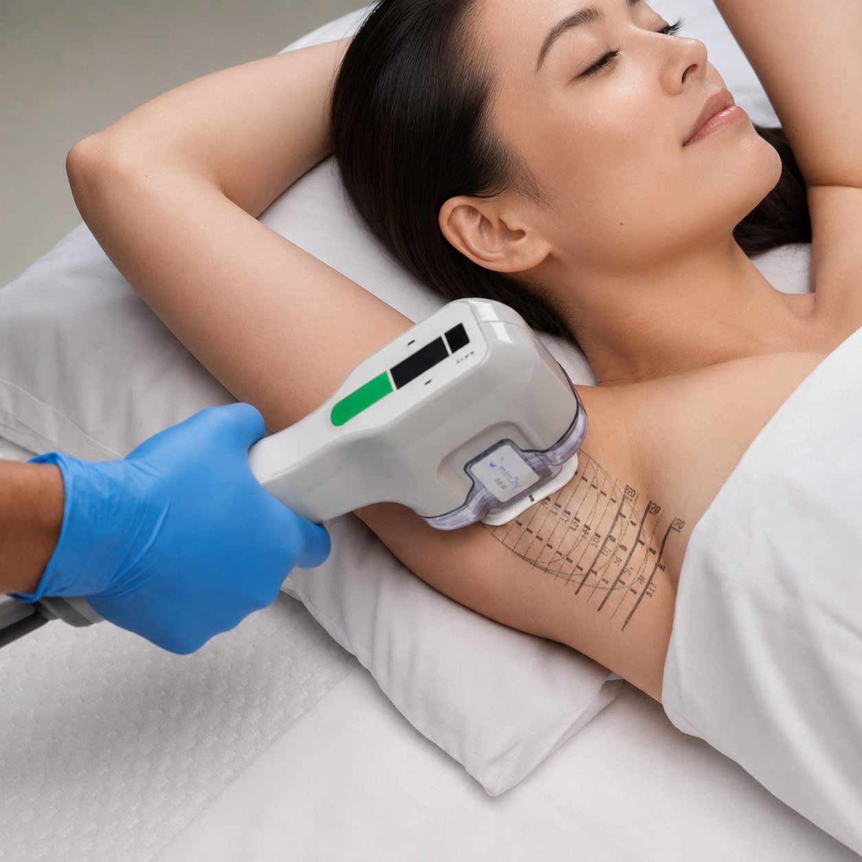 A patient getting miraDry