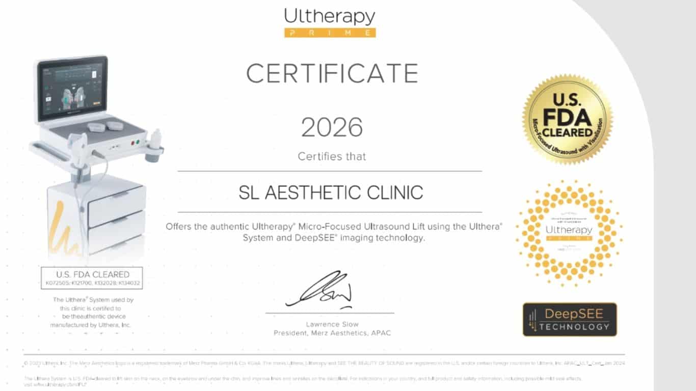 SL Aesthetic Clinic Ultherapy Prime Certification 2026