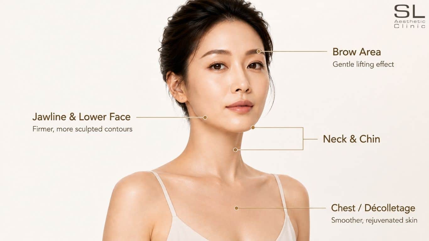 Image of a woman where Ultherapy Prime can administered