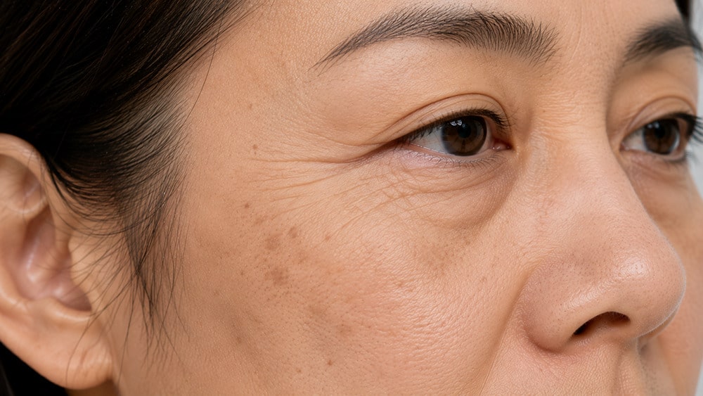 Loose or lax skin around the eyes