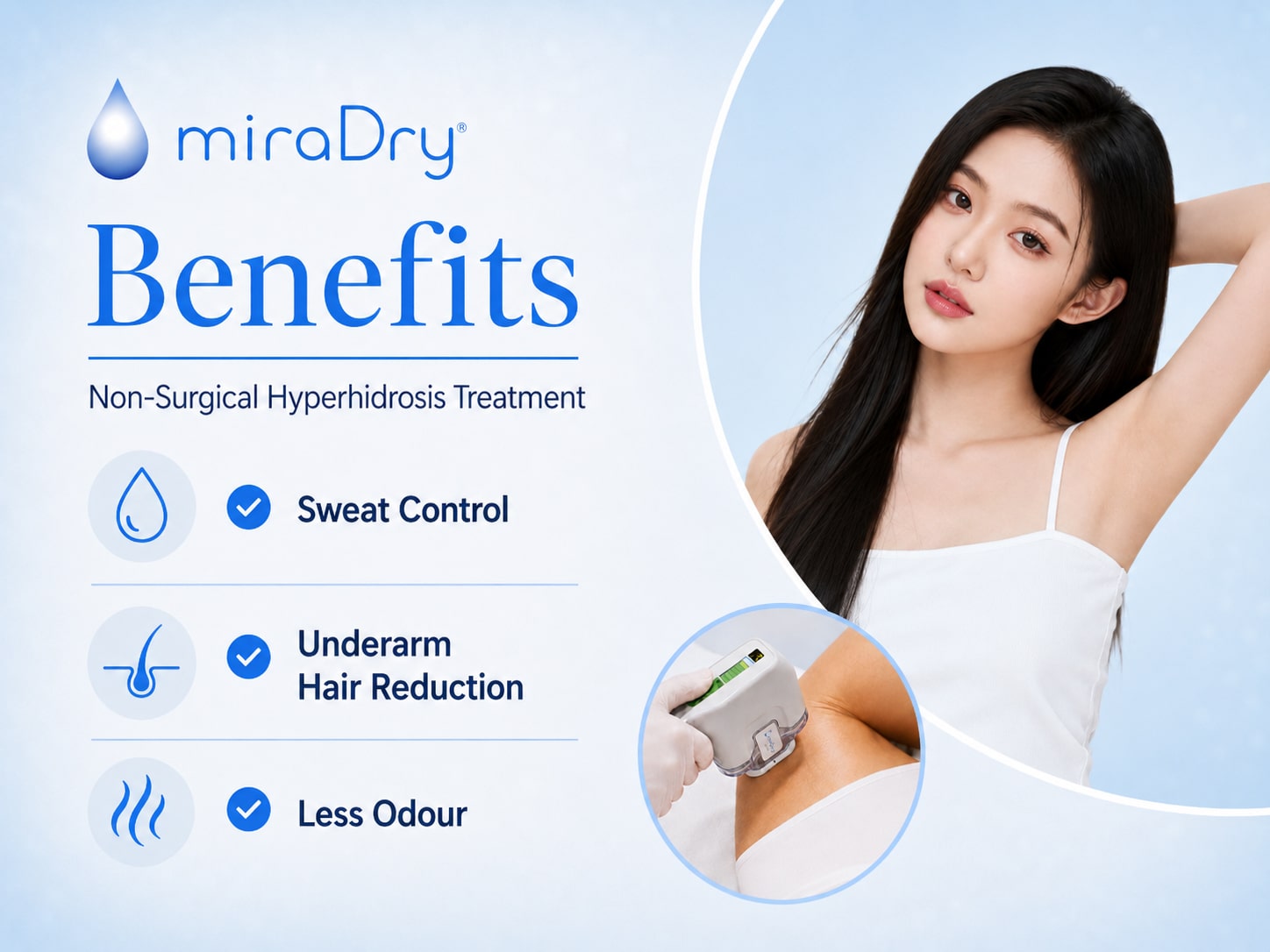 miraDry treatment benefits for underarm